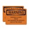 Signmission Sidewalk Closed Ahead Use Sidewalk On Opposite OSHA Warning Sign, Plastic, 10in W x 7in L, 2PK OS-2PACK-WS-P-710-L-12398 - alternate 1